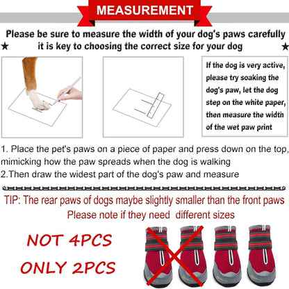 2PCS Dog Boots for Large Dogs, Medium Dog Shoes & Paw Protectors for Hot Pavement, Summer Heat Protection, Mesh Breathable Nonslip Dog Booties for Hardfloors, Walking Running Hiking Red Size 2